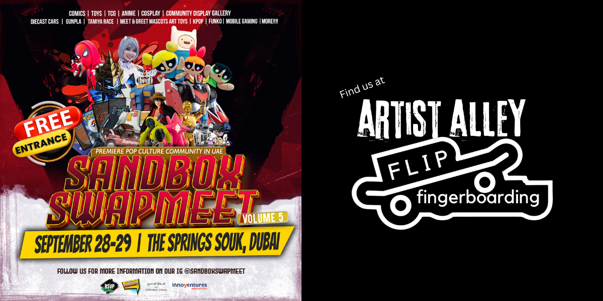 Fingerboarding event by Flip Fingerboarding at Sandbox Swapmeet at The Spring Souk Dubai